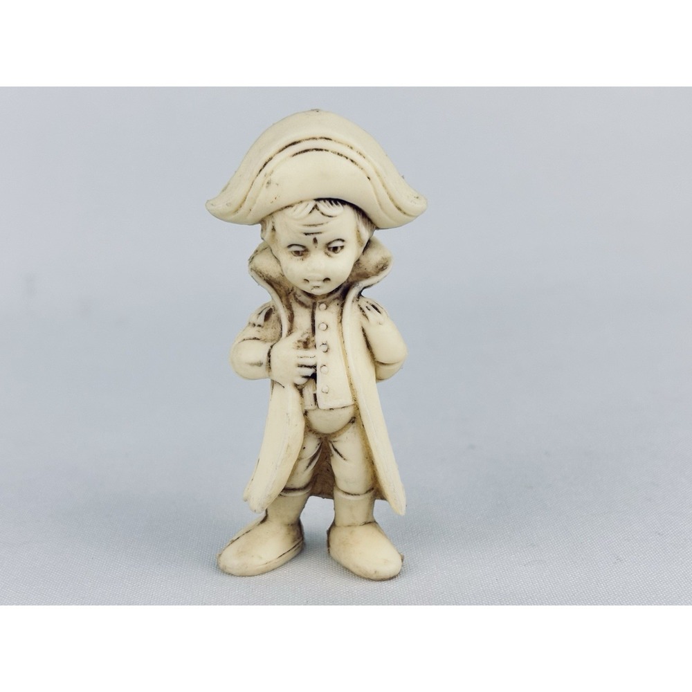 Vintage Made In Italy Plastic Boy Figurine - Ivory Colored - Toy